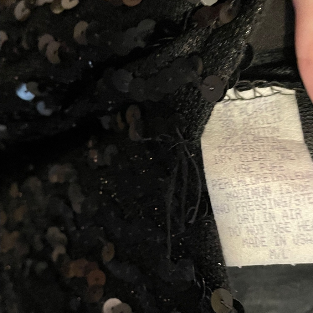 Source Unknown Black Sequin Mini Dress - image 2